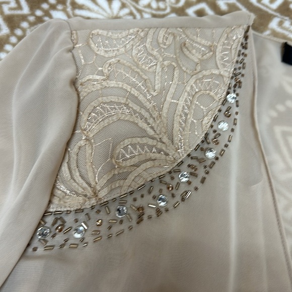 S.L. Fashions from Nordstrom Embellished Tiered Dress with Jacket sz14w - Picture 13 of 13